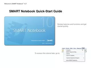 Welcome to SMART Notebook TM 10.7