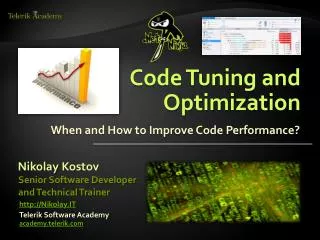 Code Tuning and Optimization