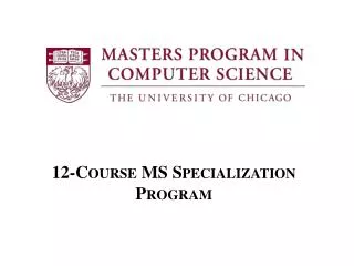 12-Course MS Specialization Program