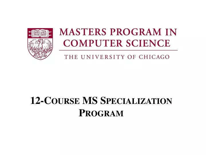 12 course ms specialization program