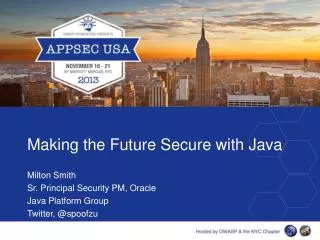 Making the Future Secure with Java