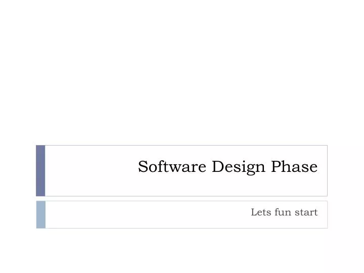 software design phase