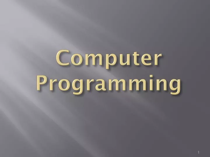 computer programming