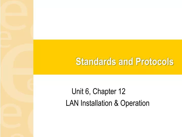 standards and protocols