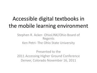 accessible digital textbooks in the mobile learning environment