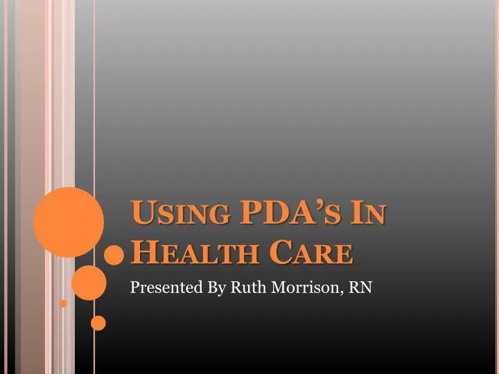 using pda s in health care