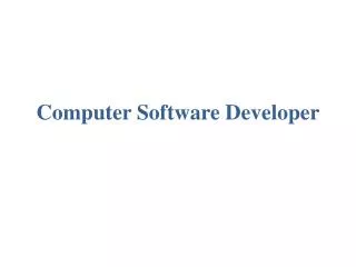Computer Software Developer