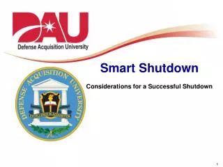 Smart Shutdown Considerations for a Successful Shutdown