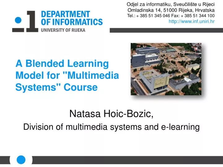 a blended learning model for multimedia systems course