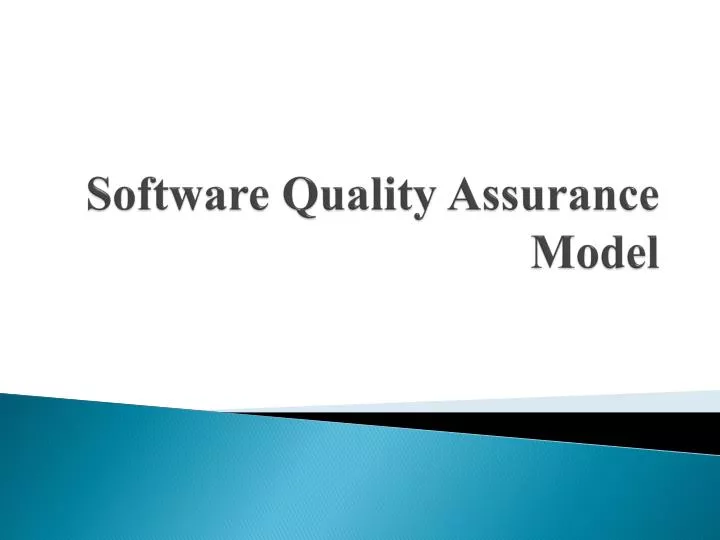 software quality assurance model