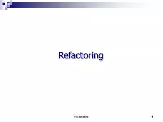Refactoring