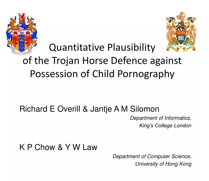 quantitative plausibility of the trojan horse defence against possession of child pornography