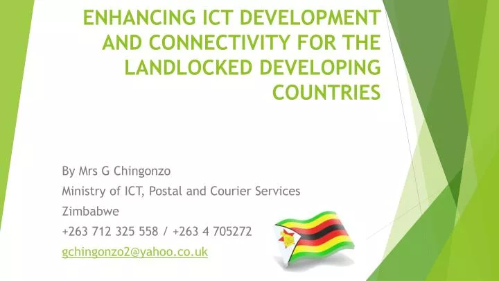 enhancing ict development and connectivity for the landlocked developing countries