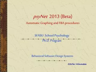psyNet 2013 (Beta) Automatic Graphing and FBA procedures