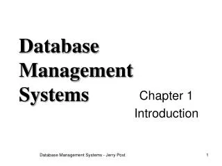 Database Management Systems