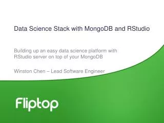 Data Science Stack with MongoDB and RStudio