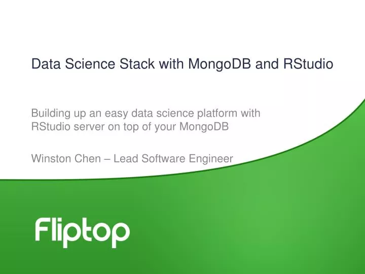 data science stack with mongodb and rstudio