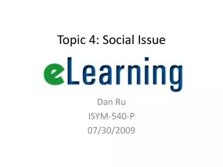 Topic 4: Social Issue