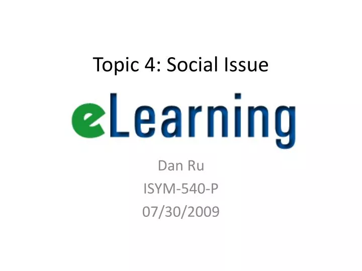 topic 4 social issue