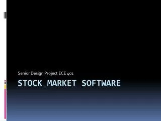 Stock Market software