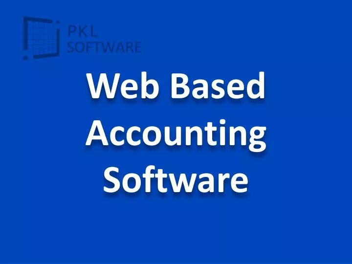 web based accounting software
