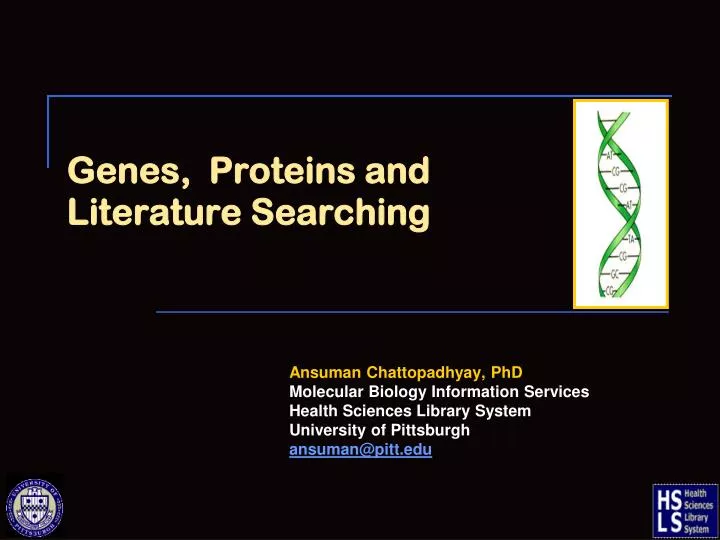 genes proteins and literature searching