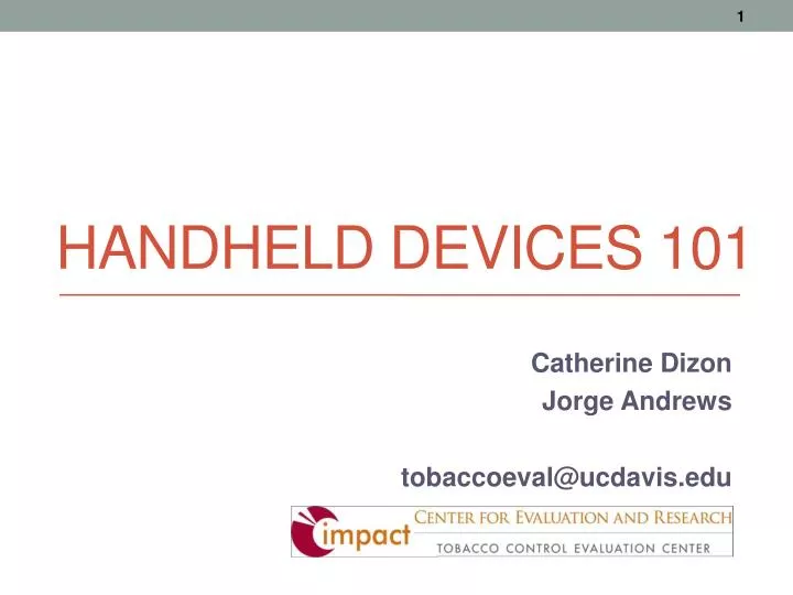 handheld devices 101
