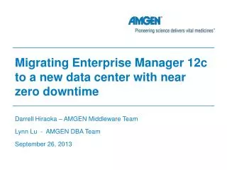 Migrating Enterprise Manager 12c to a new data center with near zero downtime