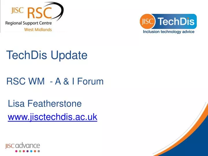techdis update rsc wm a i forum