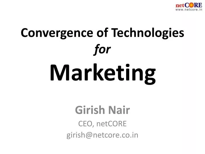convergence of technologies for marketing