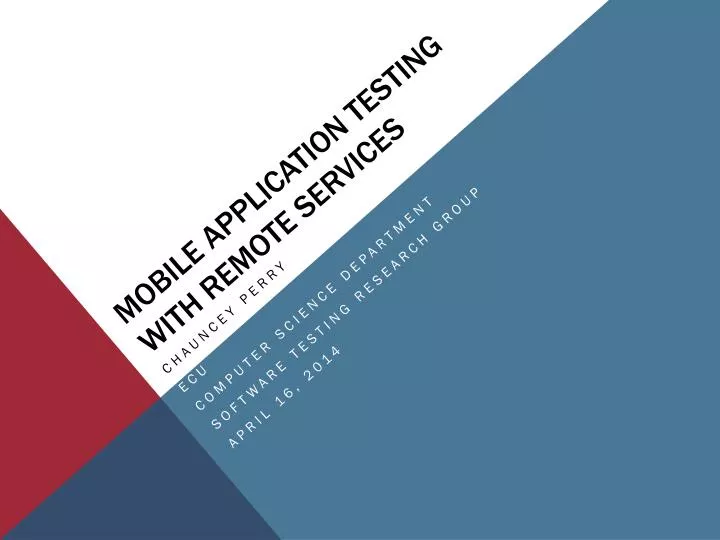 mobile application testing with remote services