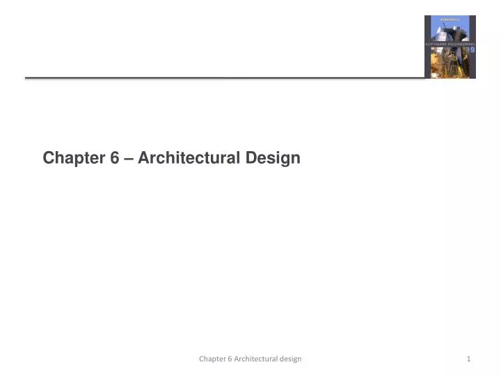 chapter 6 architectural design