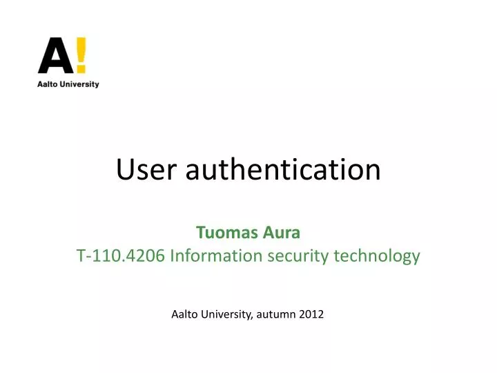 user authentication