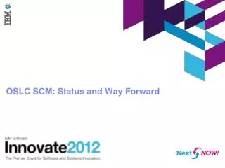 OSLC SCM: Status and Way Forward