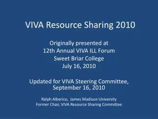 VIVA Resource Sharing 2010