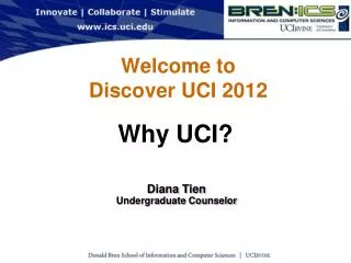 Welcome to Discover UCI 2012