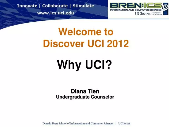 welcome to discover uci 2012