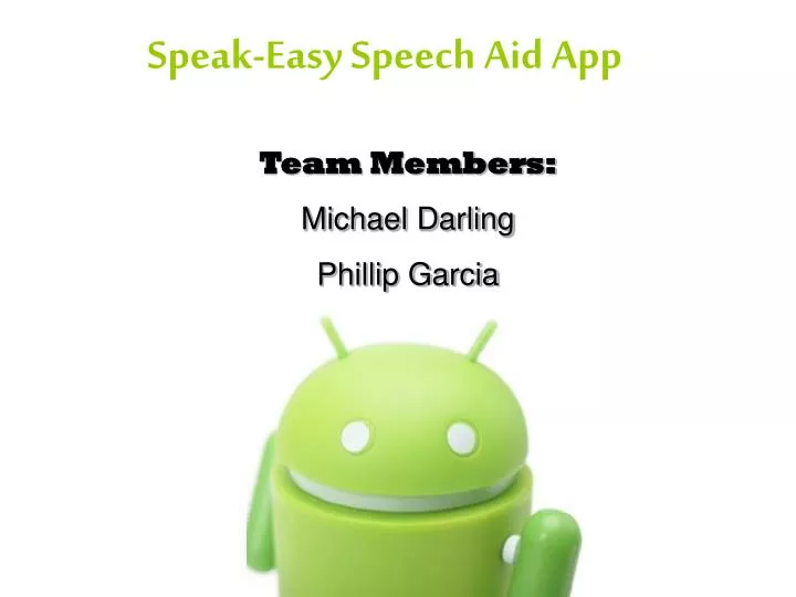 speak easy speech aid app