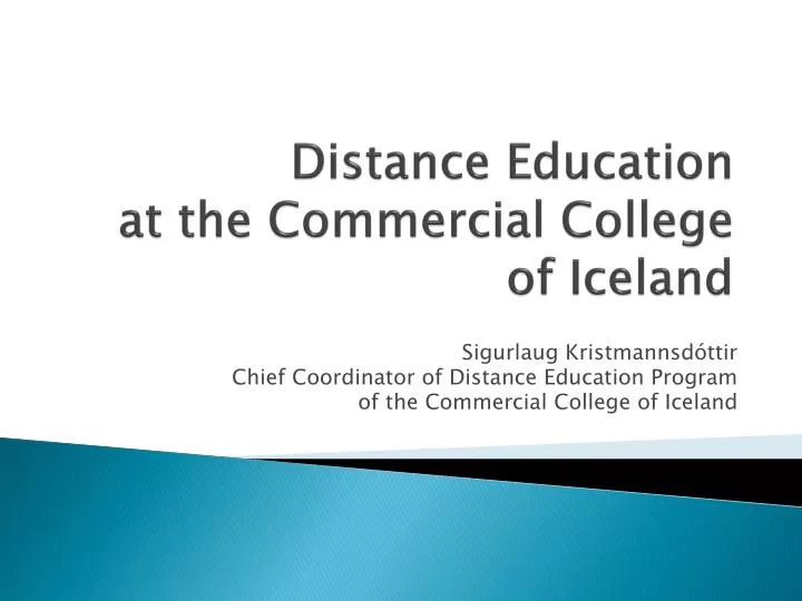 distance education at the commercial college of iceland