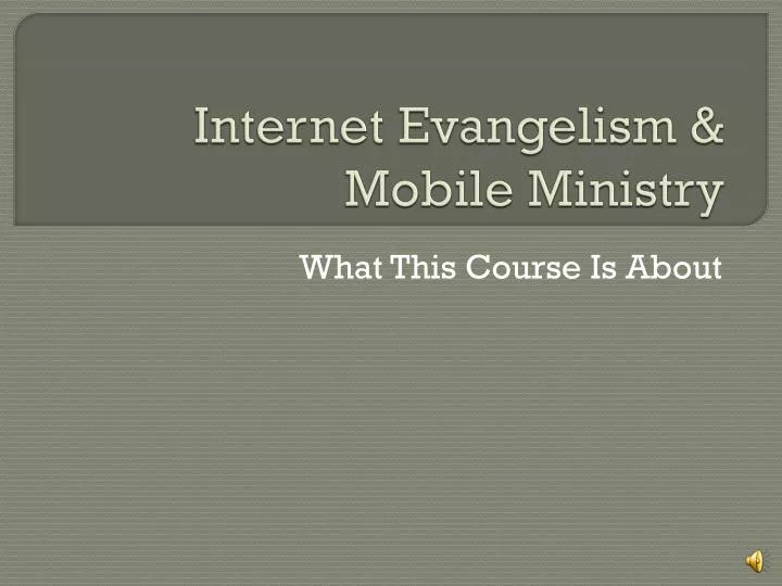 internet evangelism mobile ministry