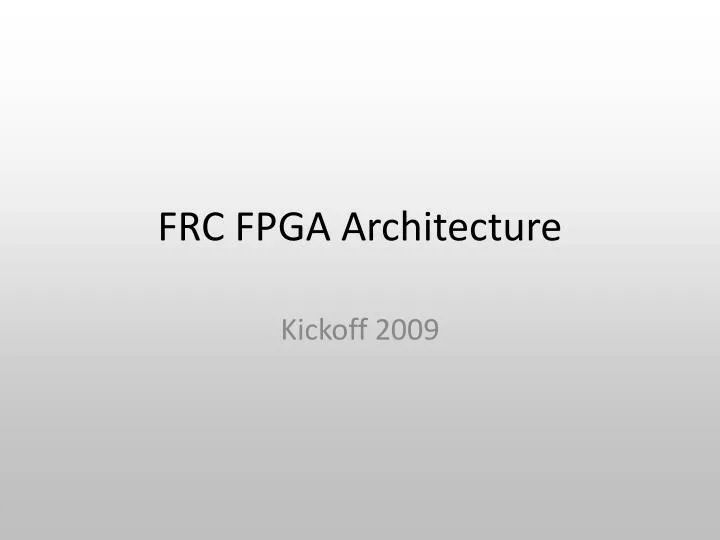 frc fpga architecture
