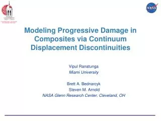 Modeling Progressive Damage in Composites via Continuum Displacement Discontinuities