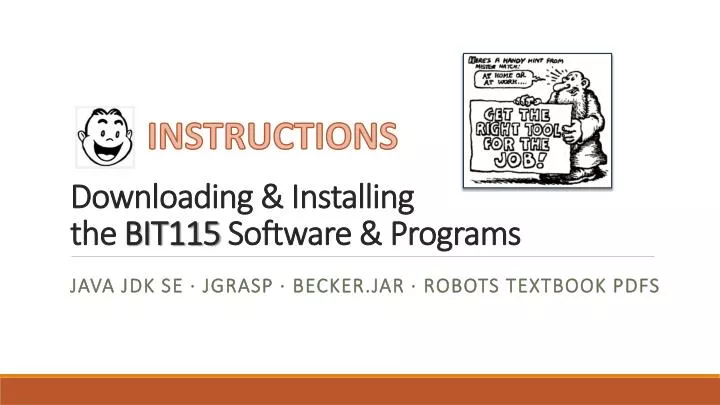 downloading installing the bit115 software programs