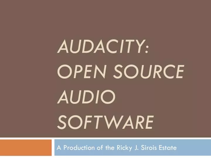 audacity open source audio software
