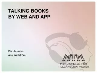 Talking books by web and app