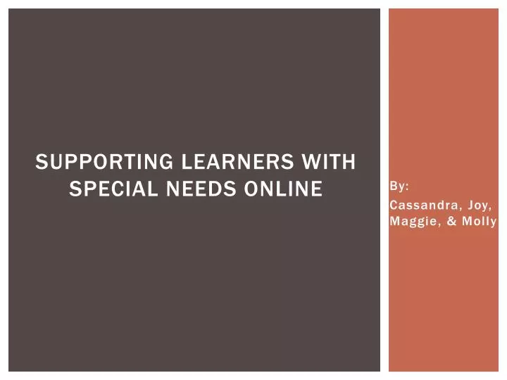 supporting learners with special needs online