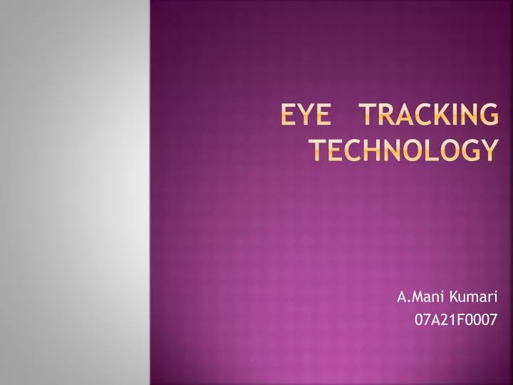 eye tracking technology