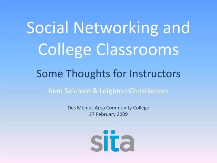 social networking and college classrooms
