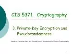 CIS 5371 Cryptography - slide 1