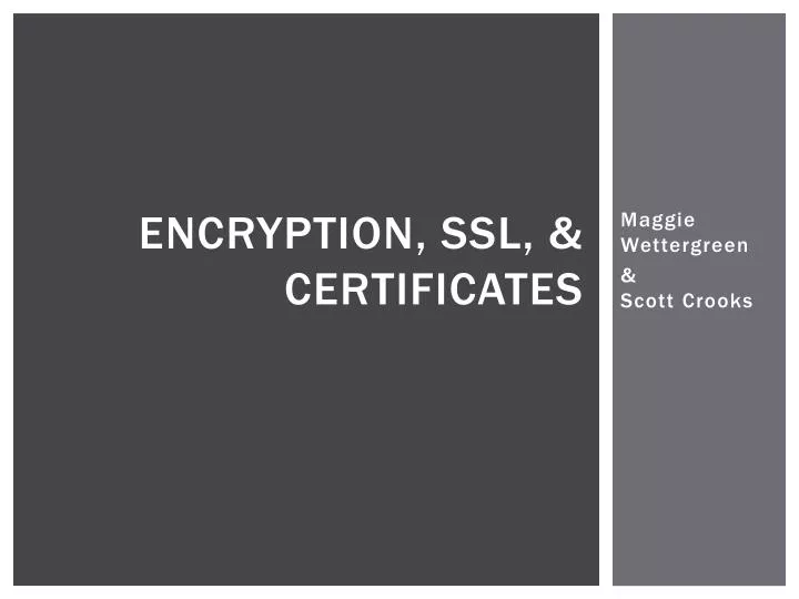 encryption ssl certificates